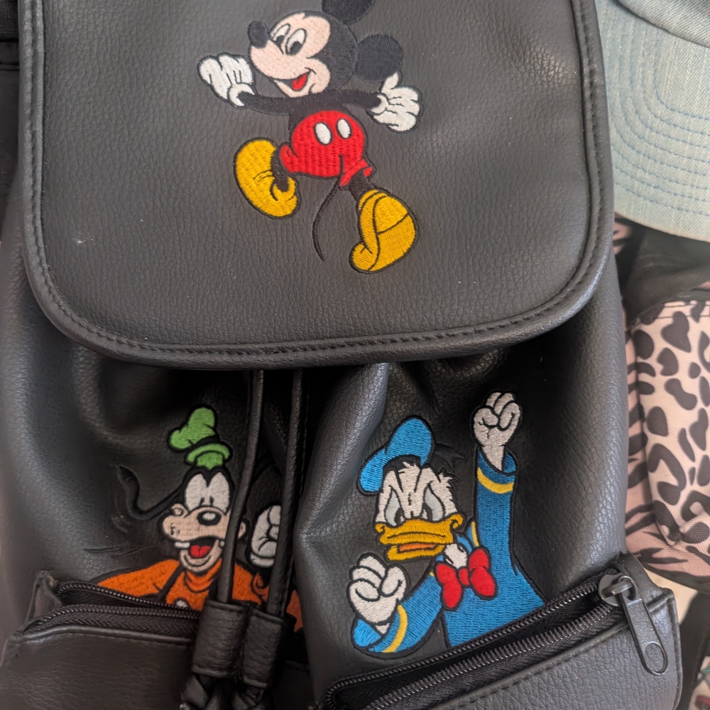 Disney Black Backpack with Cartoon Characters